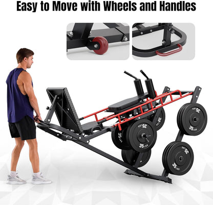 Leg Press Hack Squat Machine Combo for Home Gym, Upgraded Leg Press
