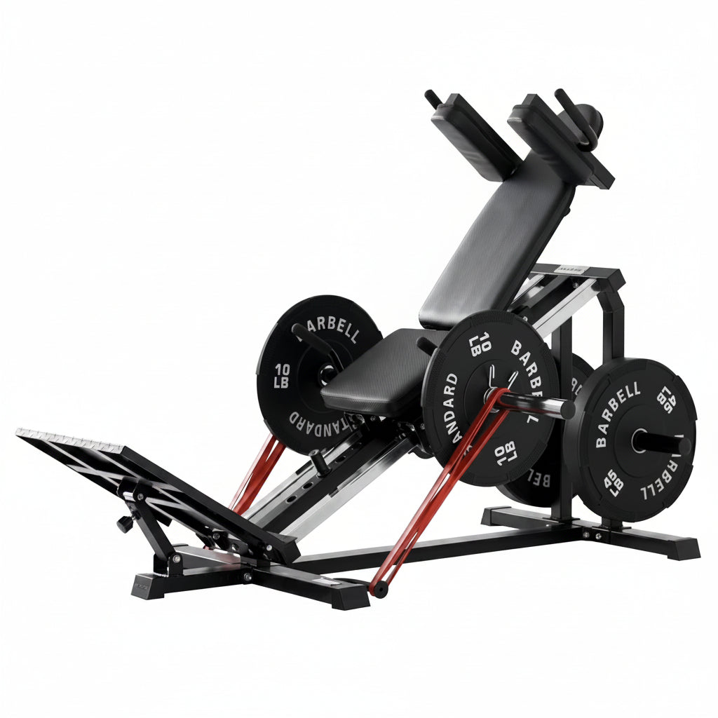 Compact Leg Sled Machine, Leg Press Machine Capacity 1000Lbs, Hack Squat Machine Combo, Calf Raise Home Gym