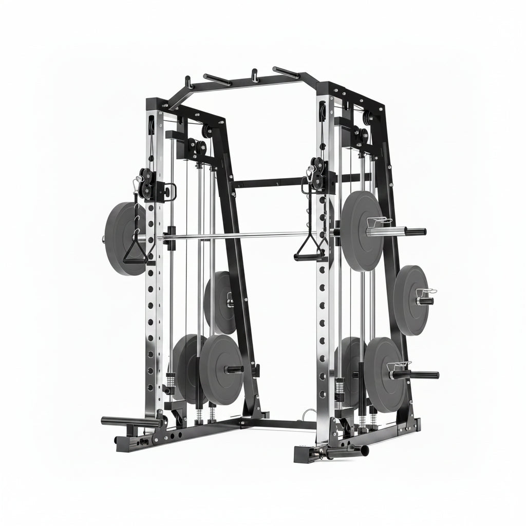 Smith Machine Home Gym – 2200LBS Multi-Function Squat Rack with Smith Bar