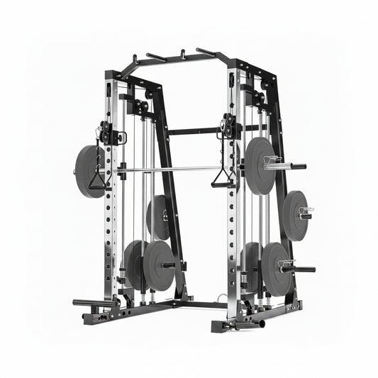 Smith Machine Home Gym – 2200LBS Multi-Function Squat Rack with Smith Bar