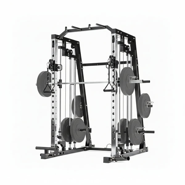 Smith Machine Home Gym – 2200LBS Multi-Function Squat Rack with Smith Bar