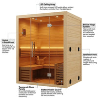 2-3 Person Traditional Steam Sauna, Flat Frame Home Sauna with 3000W, LED Lights, Speaker, Adjustable Temp, 10-Yr Warranty — How It Works
